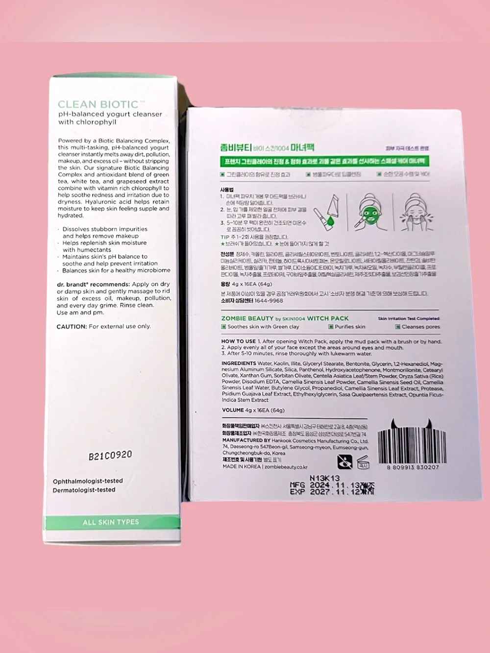 5 Pc Full Size Skincare Bundle Dr. Brandt Dr.Jart+ Celimax SKIN1004 Barubt $105